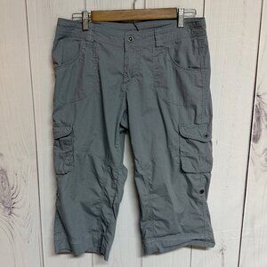 KÜHL Women’s Kontra Capri Pants – Style 6120, Light Gray, Size 8, EUC